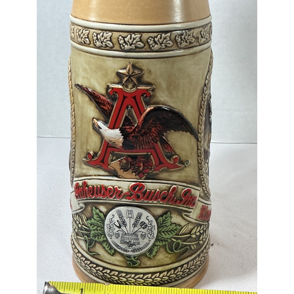 Budweiser A Series Ceramarte Lidded Beer Stein Limited Edition 17th Century Brew - Picture 14 of 16